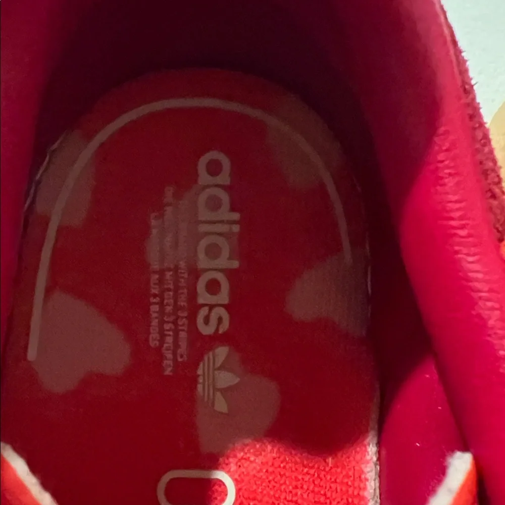adidas Samba Kids Sneakers Red with White Stripes and Gum Sole